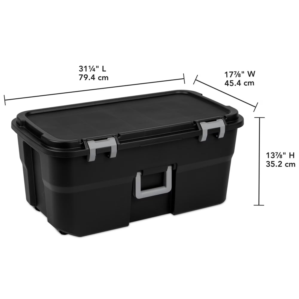 Waterproof Plastic Storage Box, 6 Pack 13.2 Gallon V2910