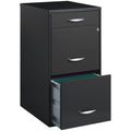 Charcoal Metal 3 Drawer Vertical Filing Cabinet V450933