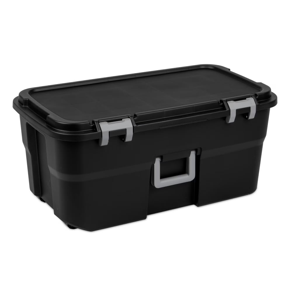 Waterproof Plastic Storage Box, 6 Pack 13.2 Gallon V2910