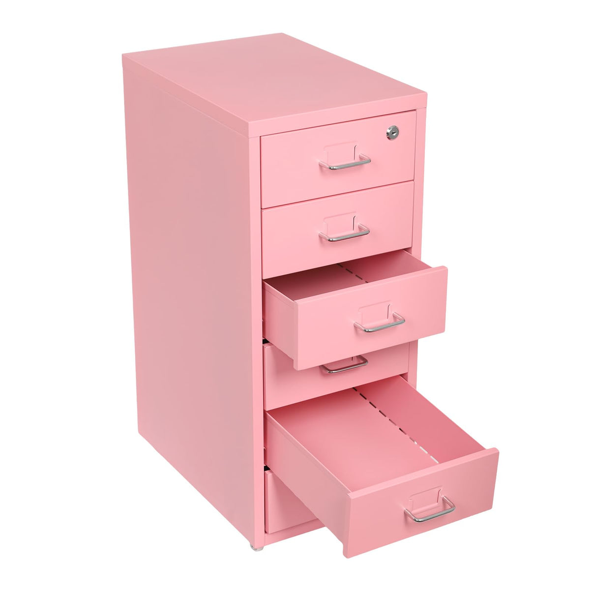 6 Drawer Lockable Metal Mobile File Cabinet with 4 Wheels O6431