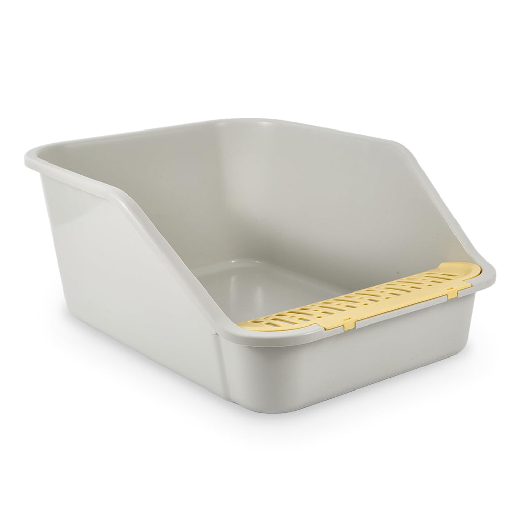 High Sides Open Top Cat Litter Box with Low Entry F178639