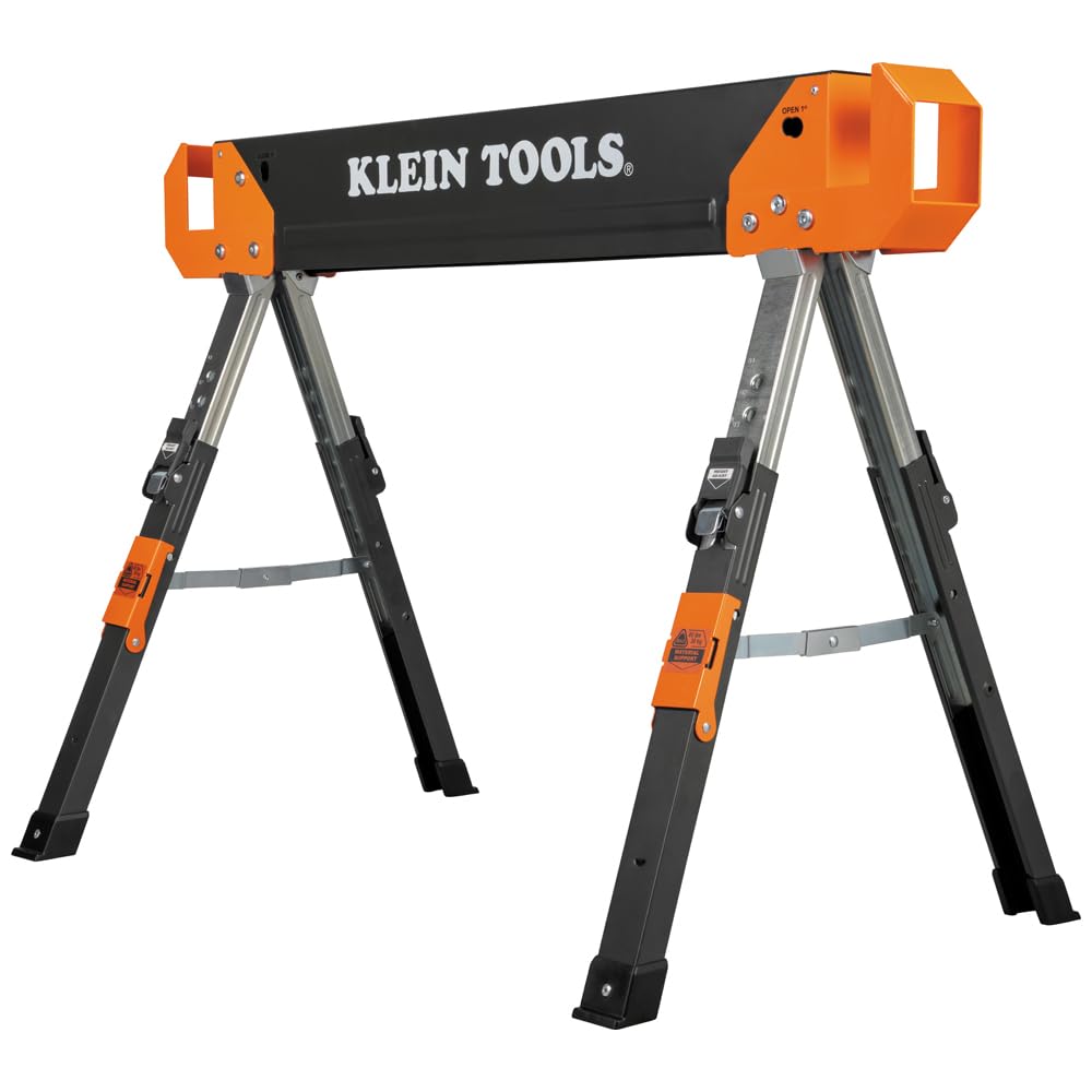 Folding Sawhorse 26-Inch to 32-Inch Adjustable Height 1-Pack Y755393