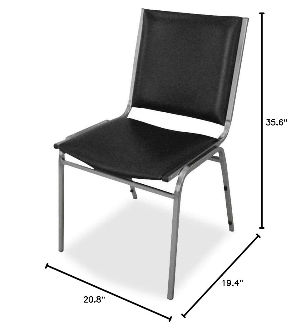 Black Armless Stacking Chairs S2148