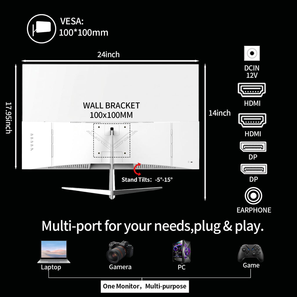 27 inch White Curved Gaming Monitor V81154