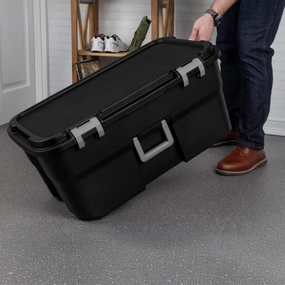 Waterproof Plastic Storage Box, 6 Pack 13.2 Gallon V2910