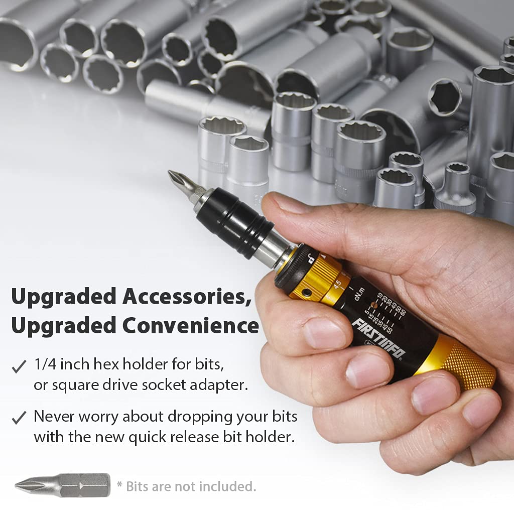 Certified Torque Limiting Screwdriver, 5-60 cNm, 1/4" Hex A917