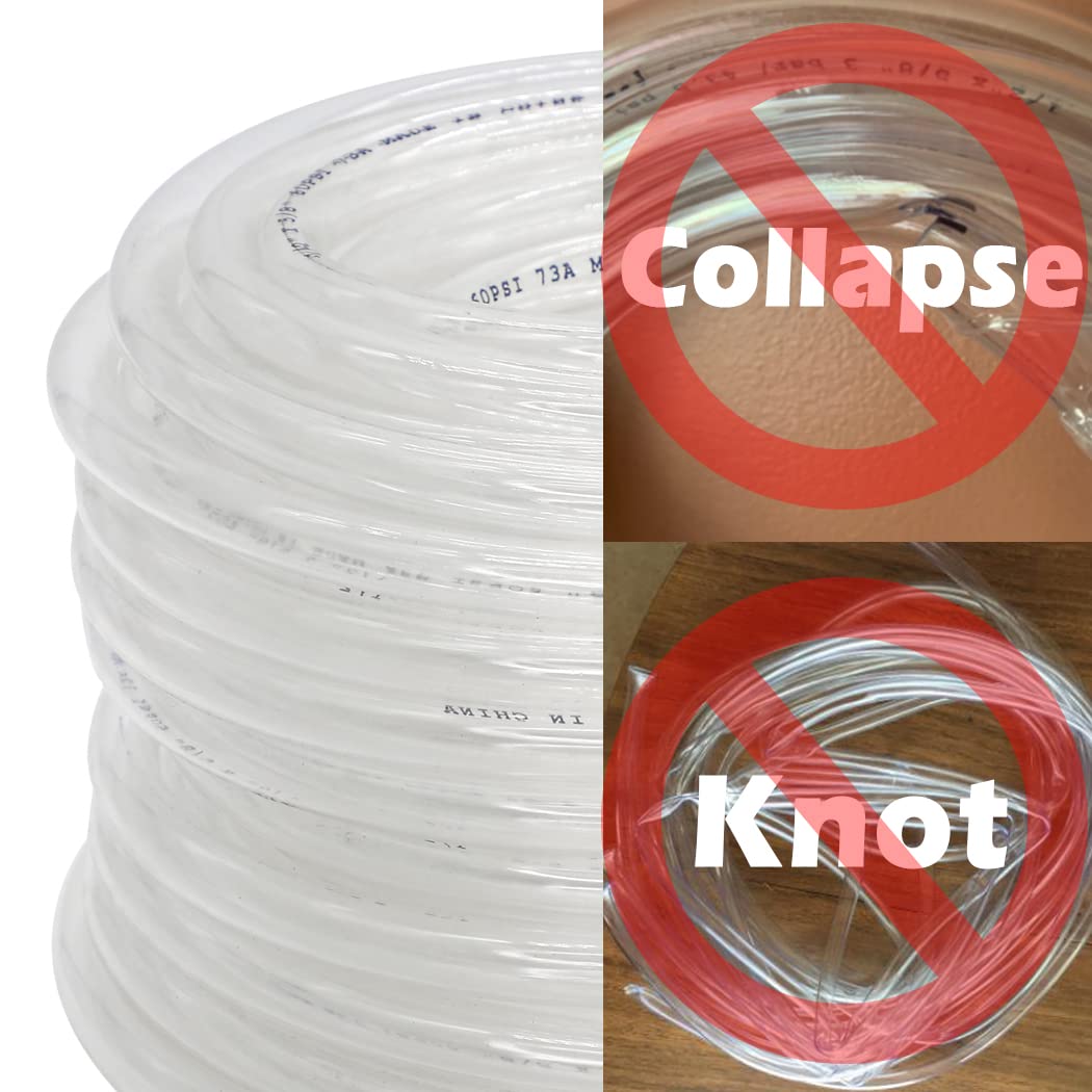 3/4" ID x 100ft Clear Vinyl Tubing Z55118