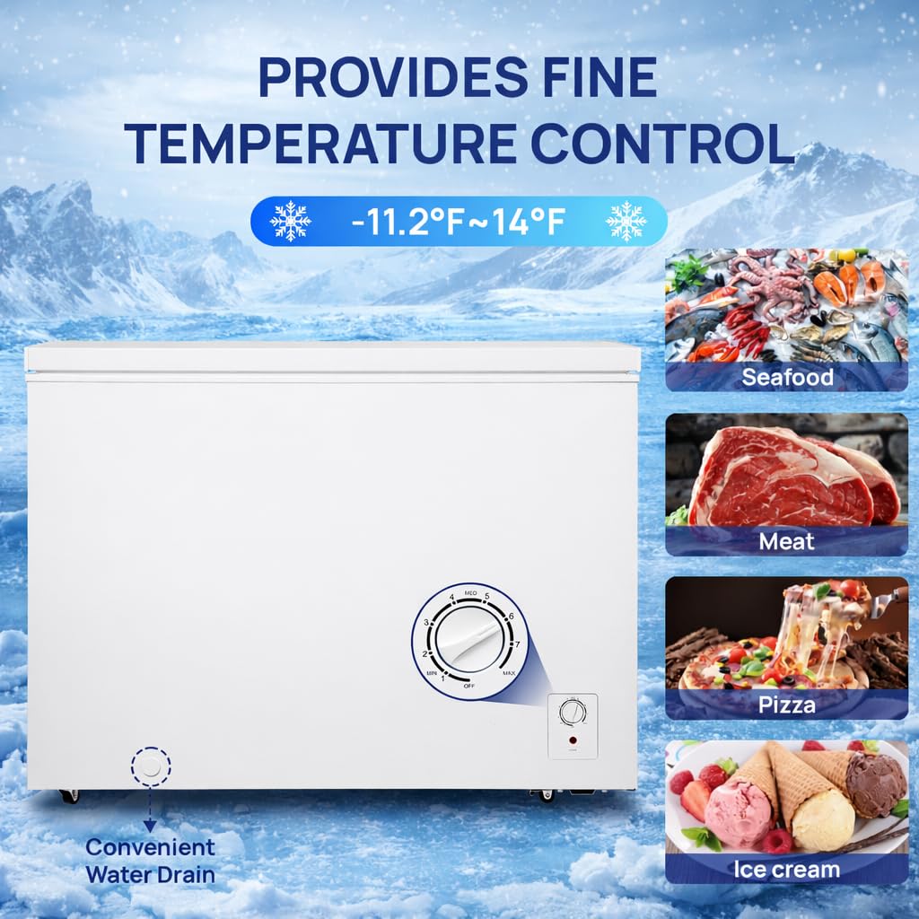 20 Cu. Ft White Chest Freezer with 2 Removable Basket C964