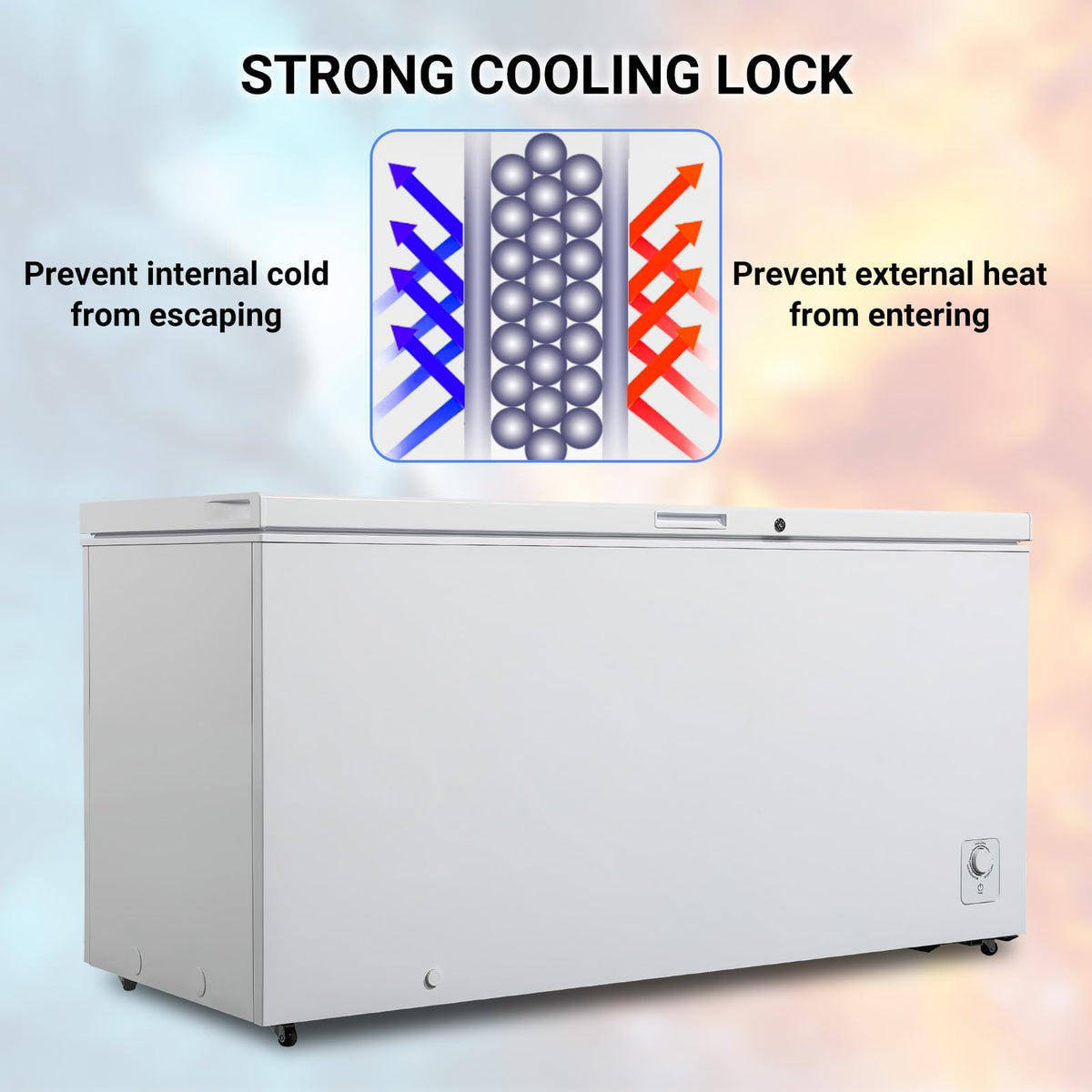 20 Cu. Ft White Chest Freezer with 2 Removable Basket C964