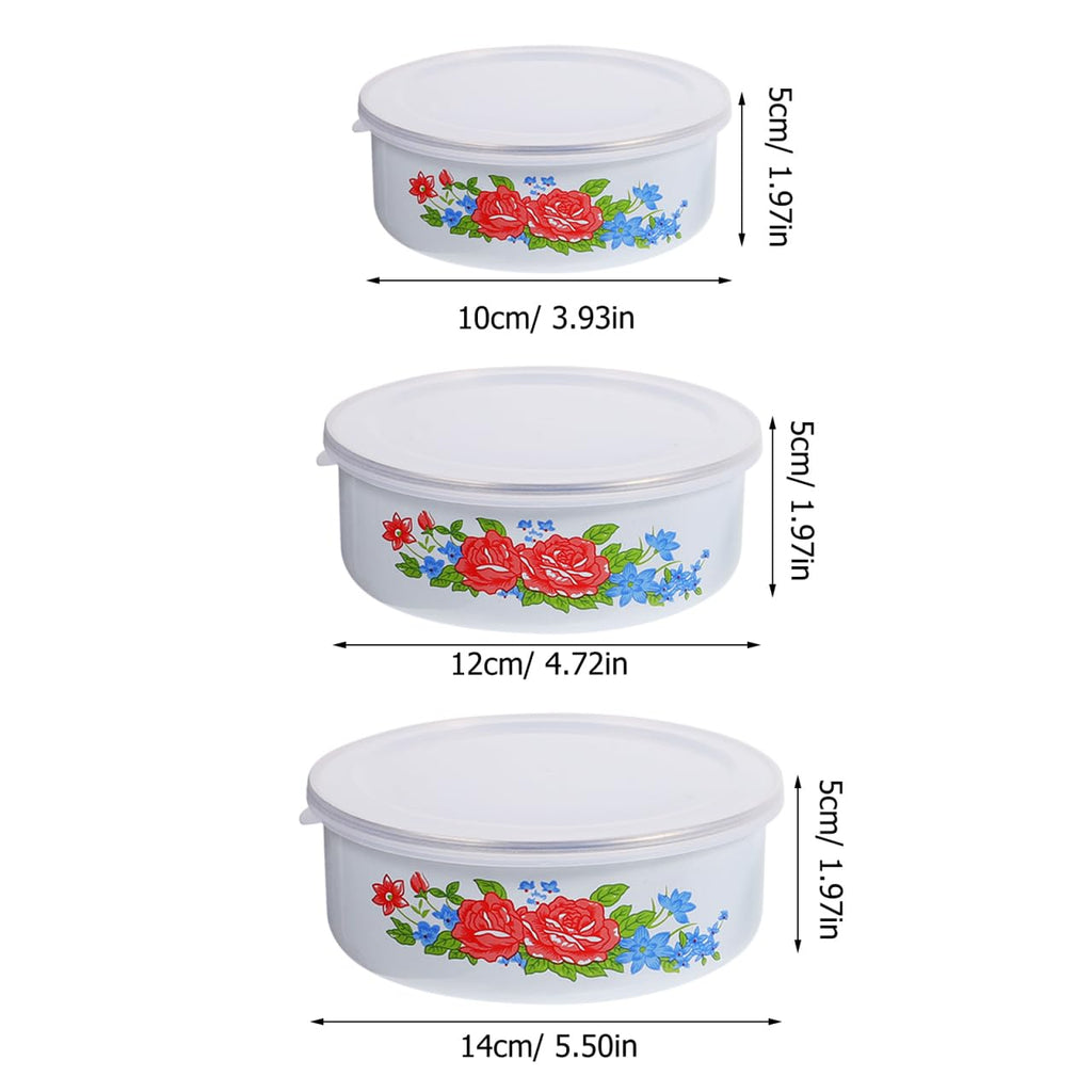 Enamel Bowls Set 3 Piece 4.72 Inch P37133
