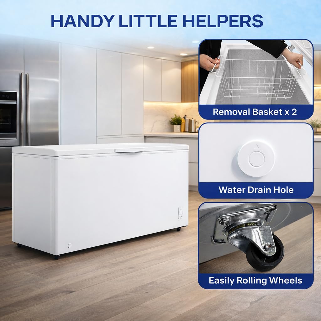 20 Cu. Ft White Chest Freezer with 2 Removable Basket C964