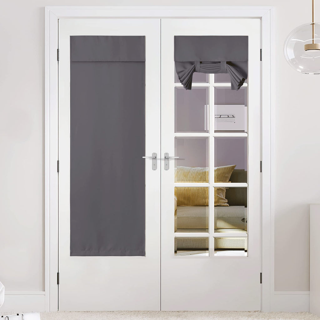 Grey Blackout Thermal Insulated Curtain F2663