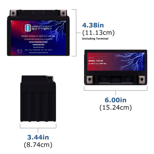 12 Volt 11.2 AH 230 CCA Rechargeable Maintenance Free SLA AGM Motorcycle Battery S302620