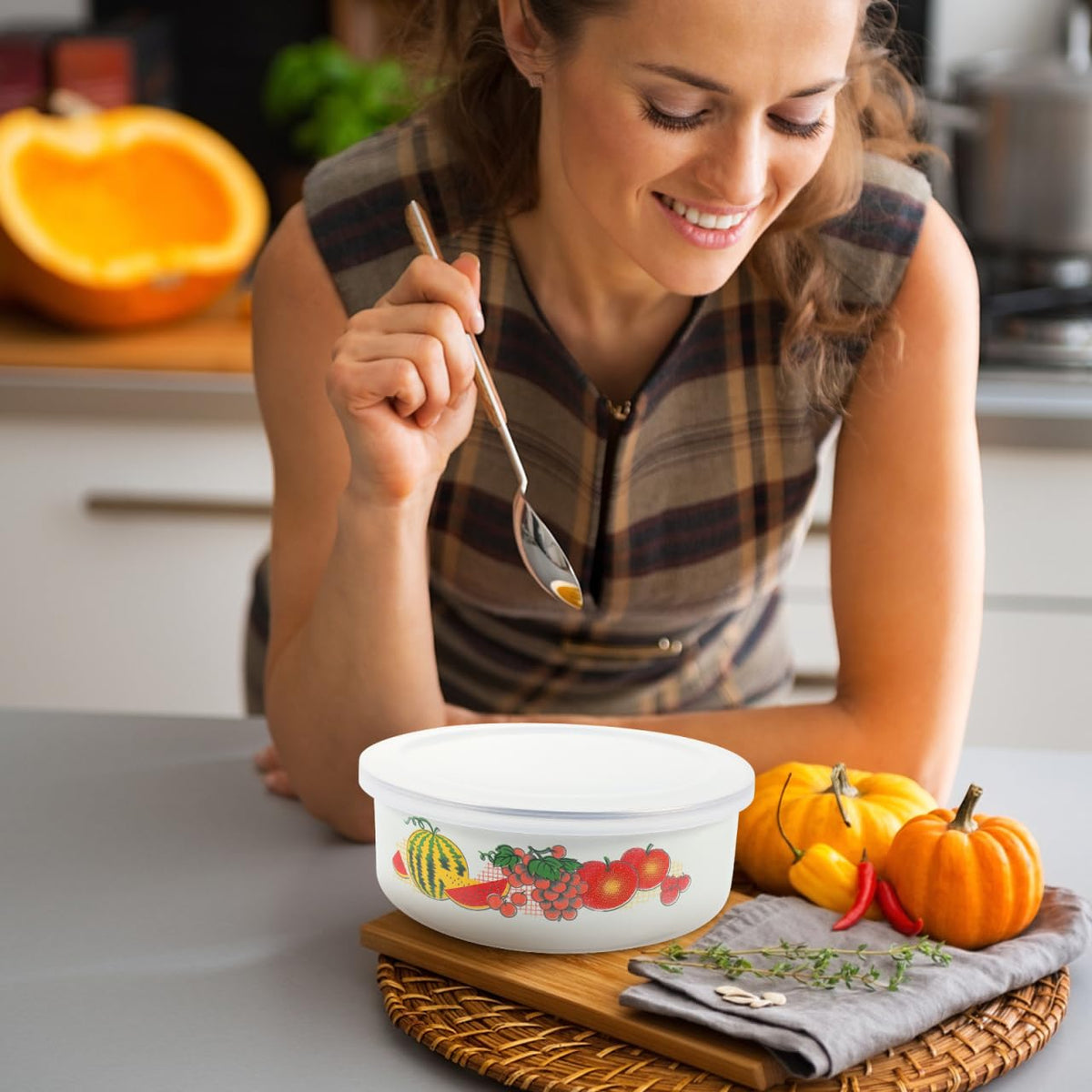 Enamel Bowls Set 3 Piece 4.72 Inch P37133