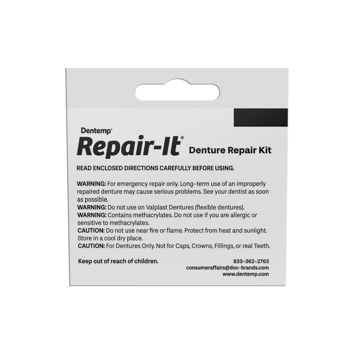 Denture Repair Kit 3 ea Pack of 6 D744