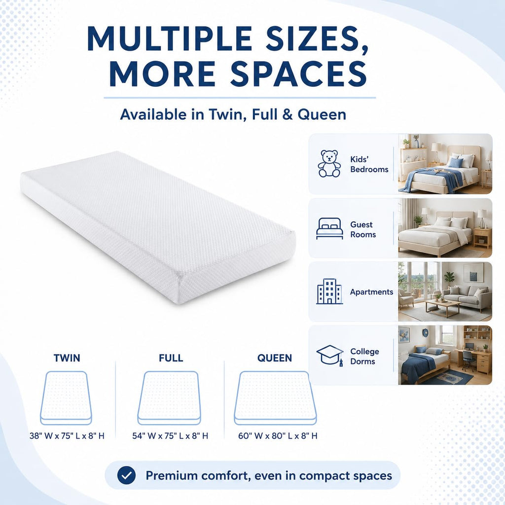 8 Inch Twin Memory Foam Mattress A894