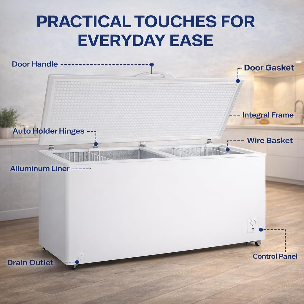 20 Cu. Ft White Chest Freezer with 2 Removable Basket C964