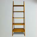 Solid Wood 5-Shelf Ladder Bookcase S419133