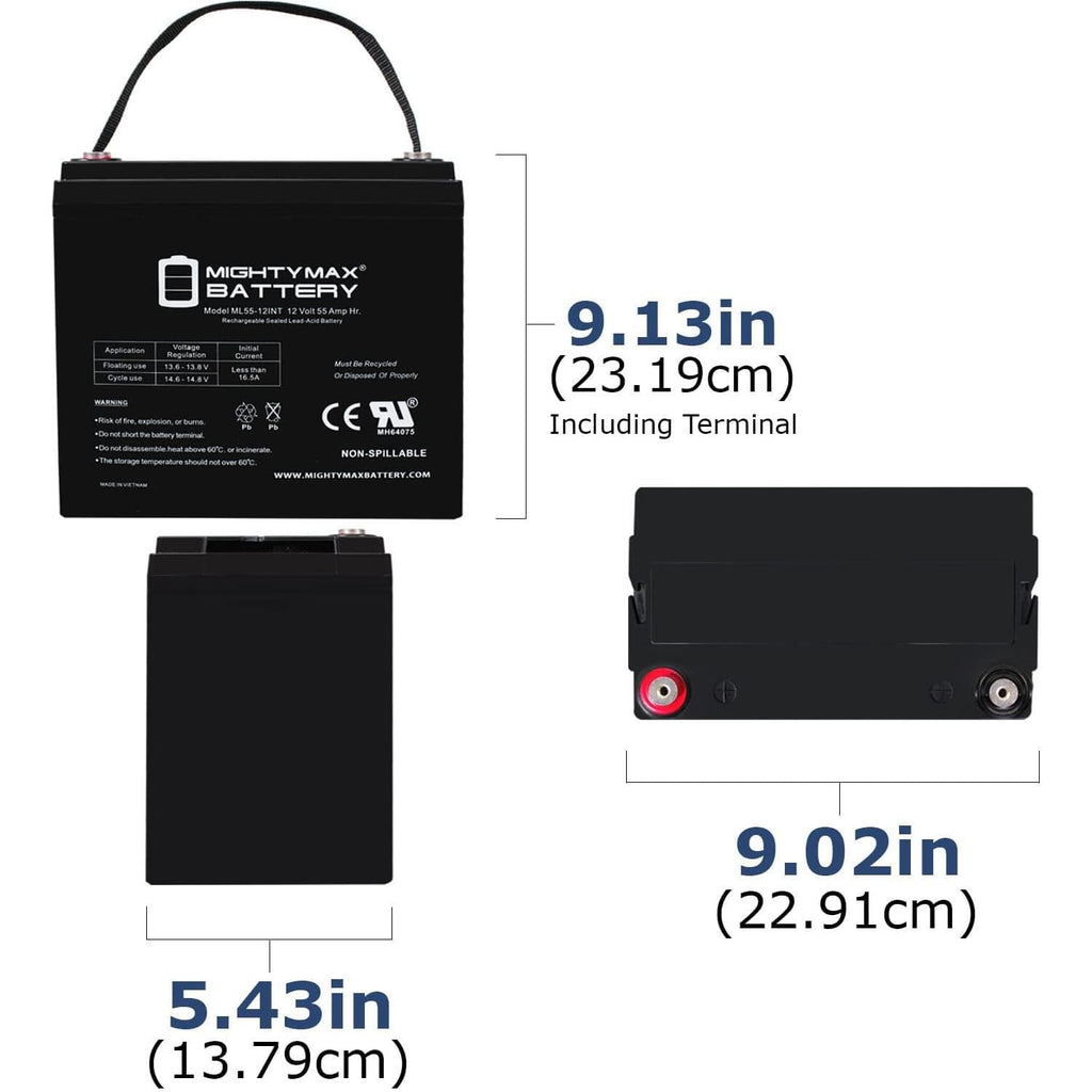 12V 55AH AGM Car and Truck Battery X212