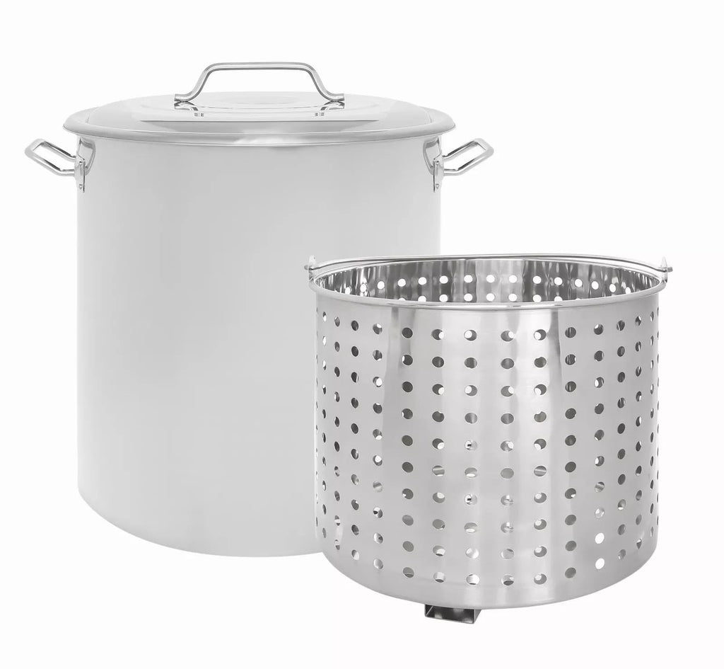40 QT Stainless Steel Stock Pot with Basket M3403