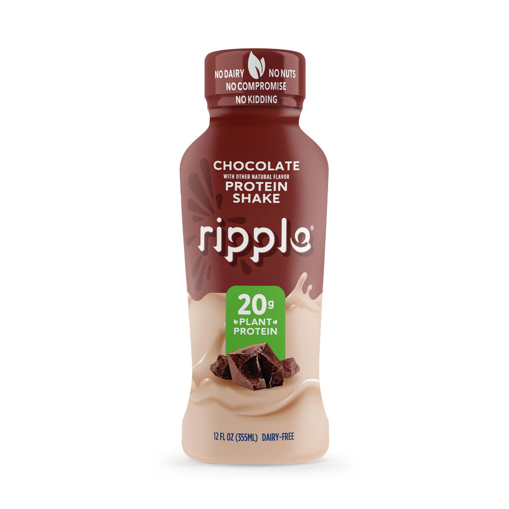 Chocolate Plant Based Protein Shake 20g Pea Protein Vegan Non GMO 12 Fl Oz Bottles Pack of 12 W665