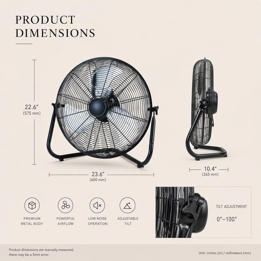 20" 3-Speed Metal Floor Fan 4-Pack Q488868