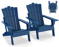 Blue Folding Adirondack Chairs Set of 2 J820641