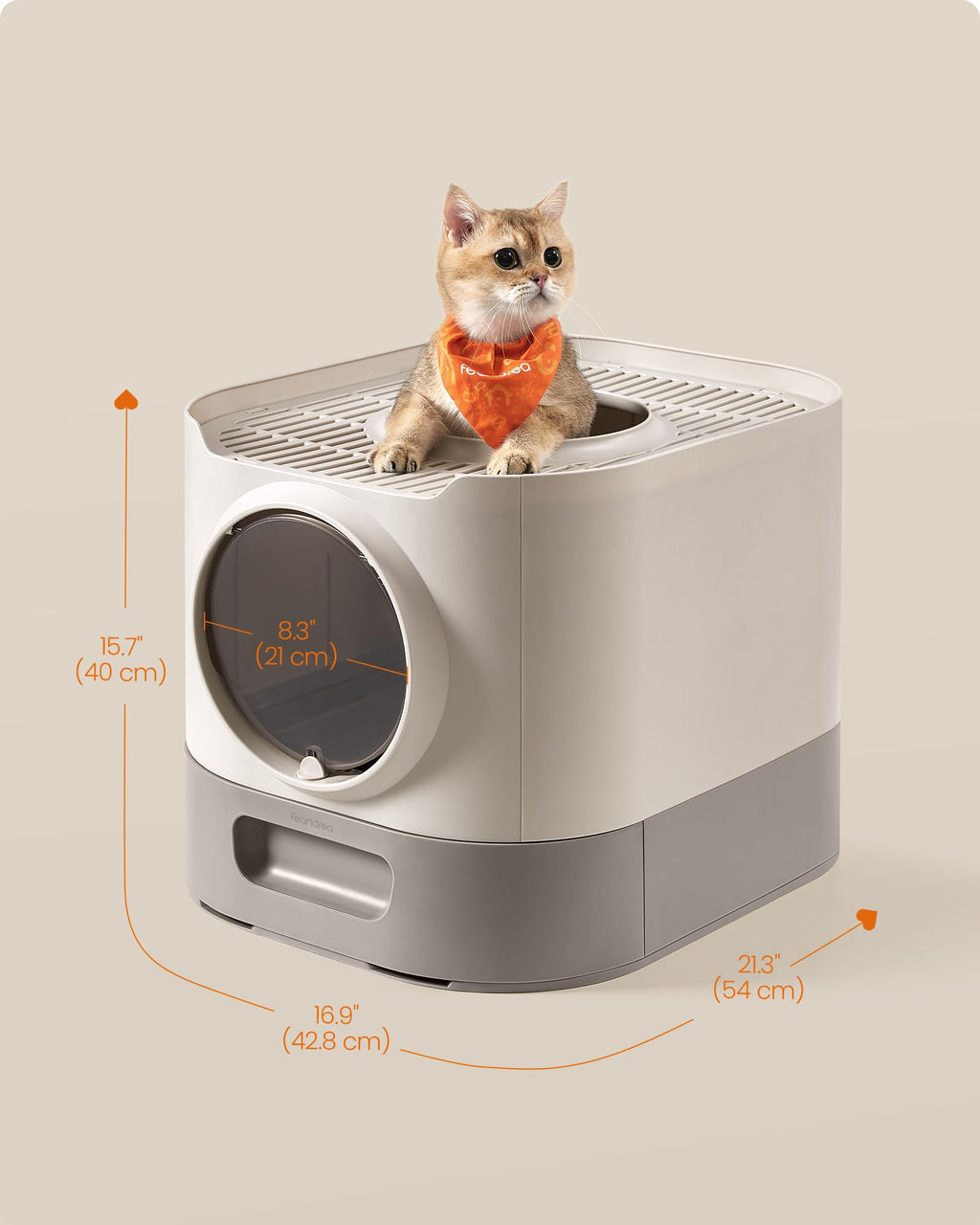 XL Enclosed Cat Litter Box with Scoop X56195