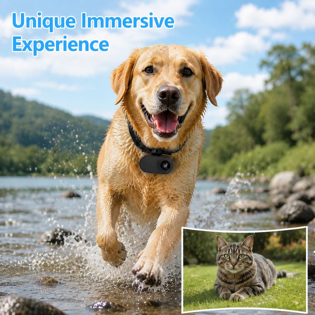 1080P Wireless Mini Pet Camera Collar N52388