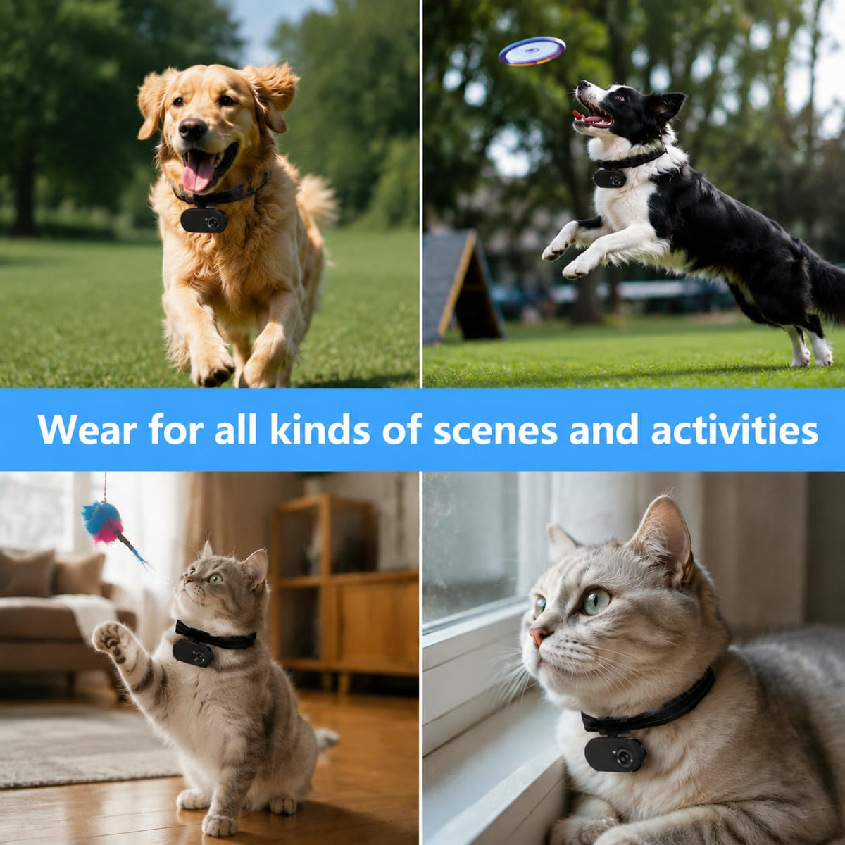 1080P Wireless Mini Pet Camera Collar N52388