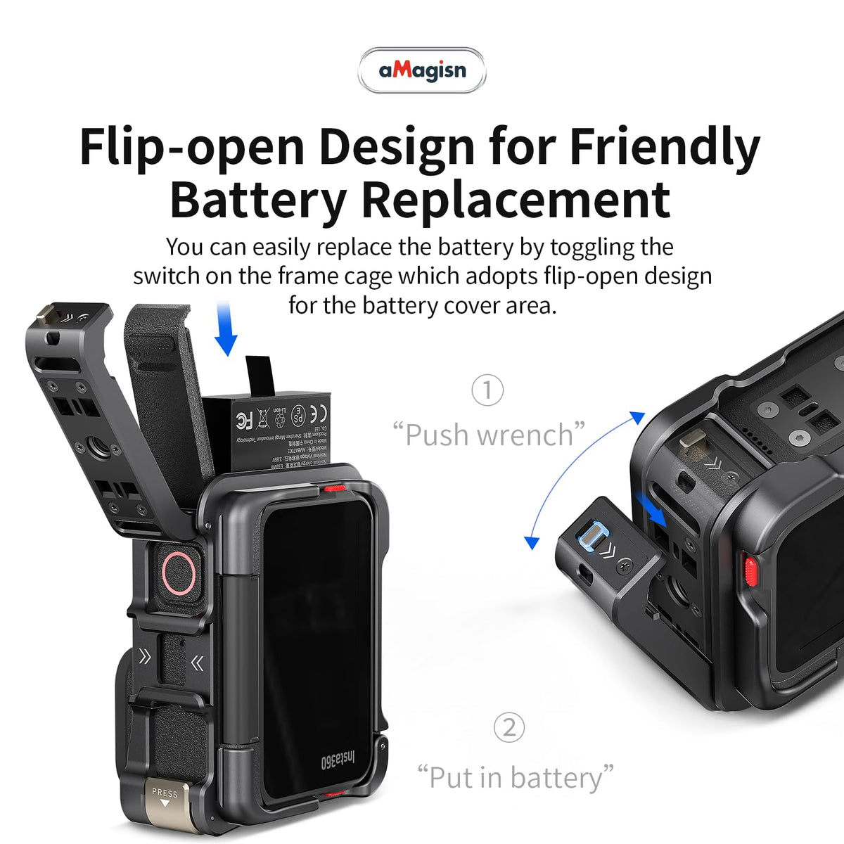 Aluminum Metal Frame Cage Case Bag with Silicone Lens Cap Screen Protector Camera Accessories Kit R234