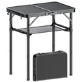 2 FT Folding Camping Table with 3 Adjustable Height Z95340