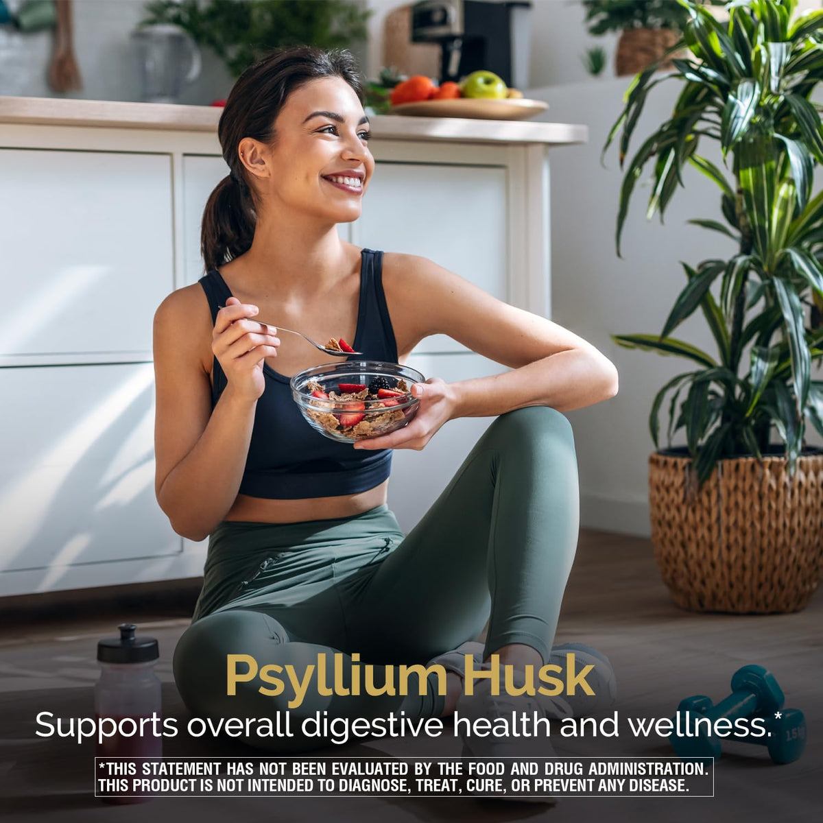 Psyllium Husk 500 mg Capsules 200 Count F4693