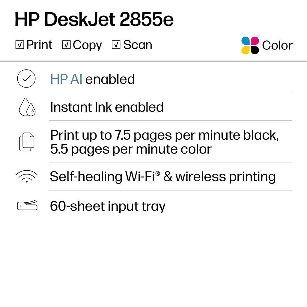 Wireless All-in-One Color Inkjet Printer, Scanner, Copier U51028