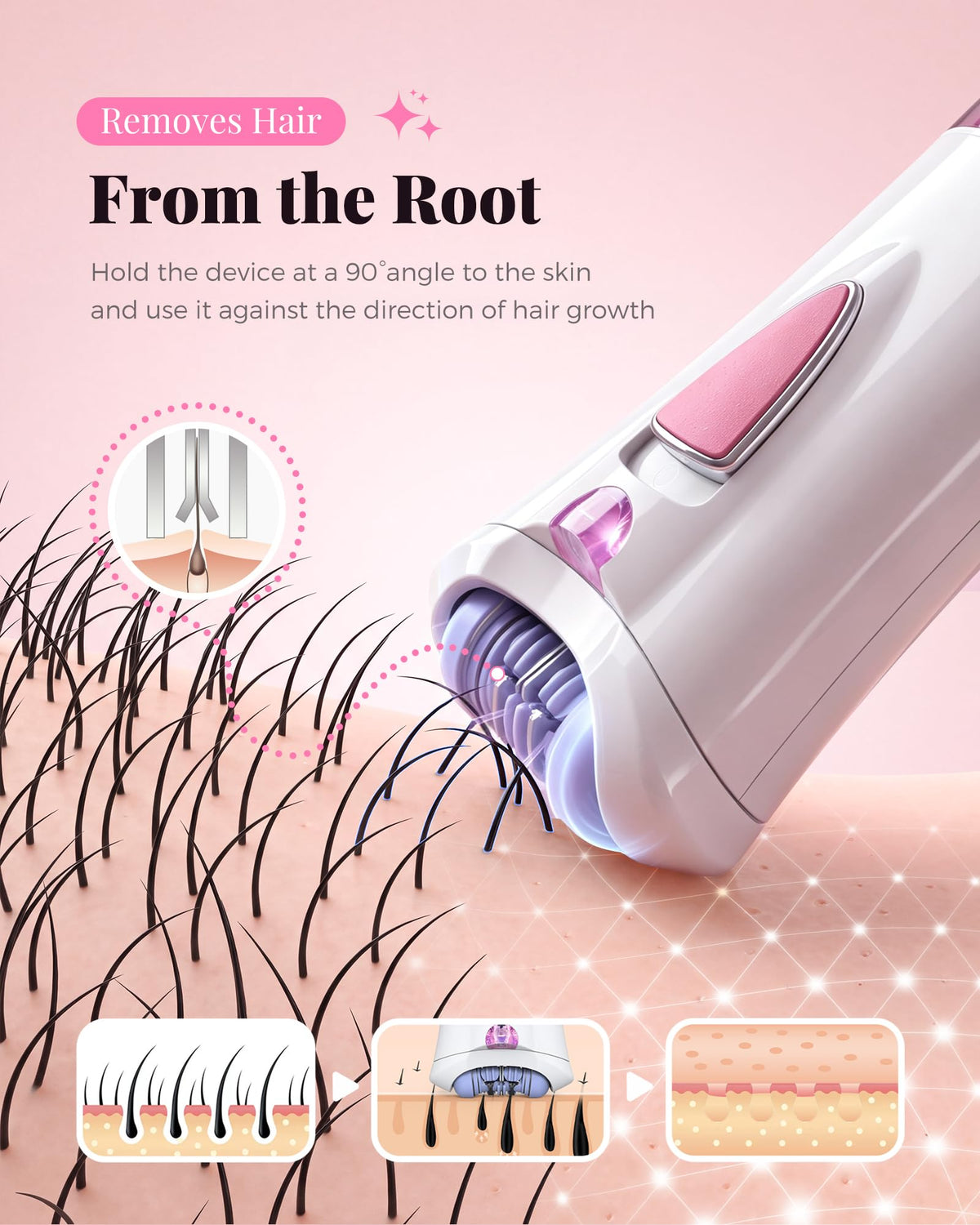 Portable Electric Facial Epilator with LED V12056