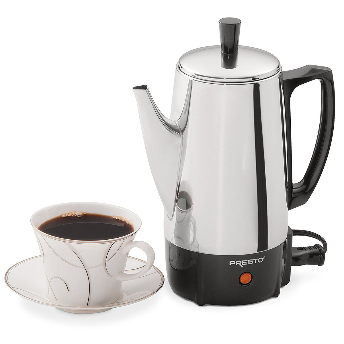 Stainless Steel 6-Cup Electric Coffee Percolator Y891318
