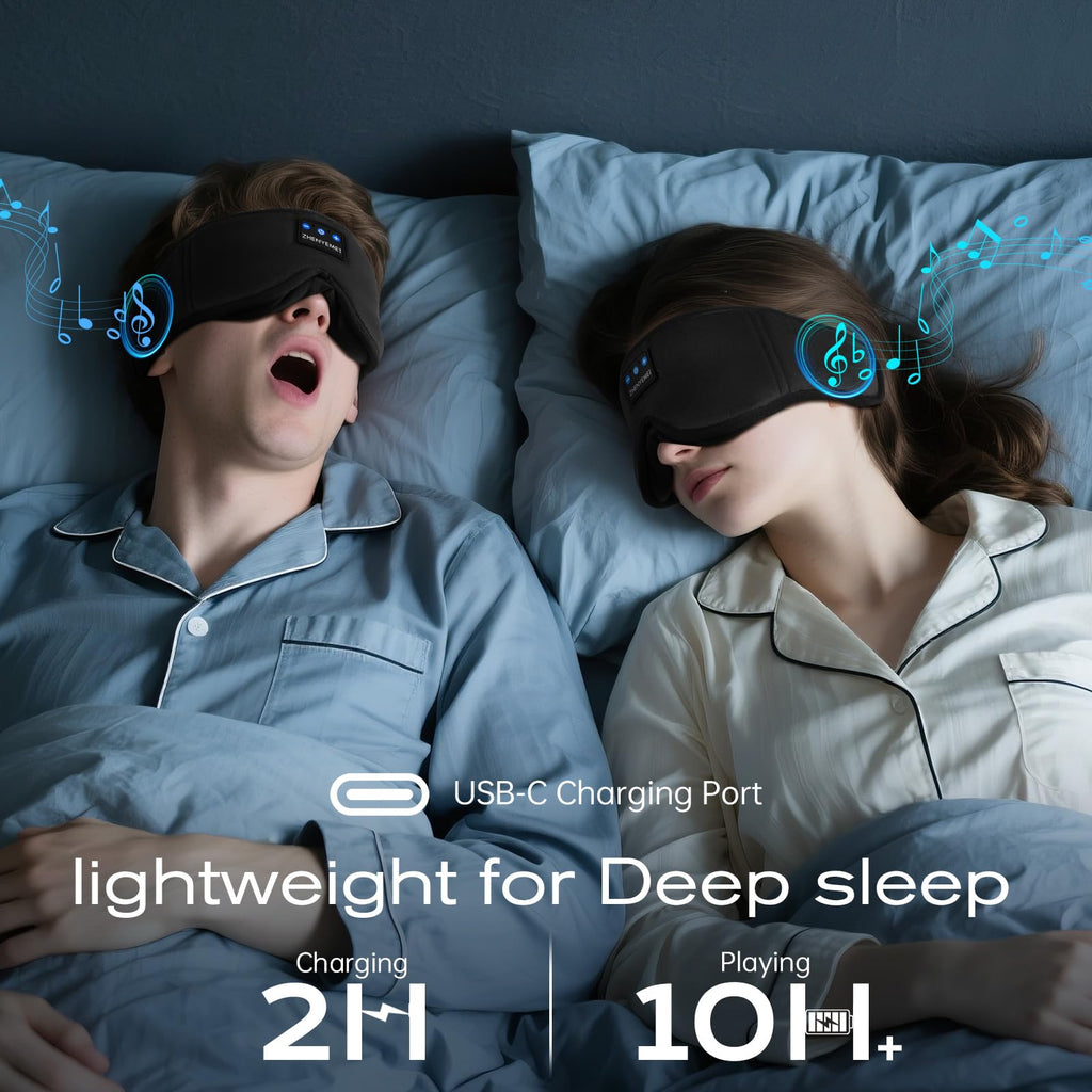 Black Bluetooth Sleep Mask with Headphones A332