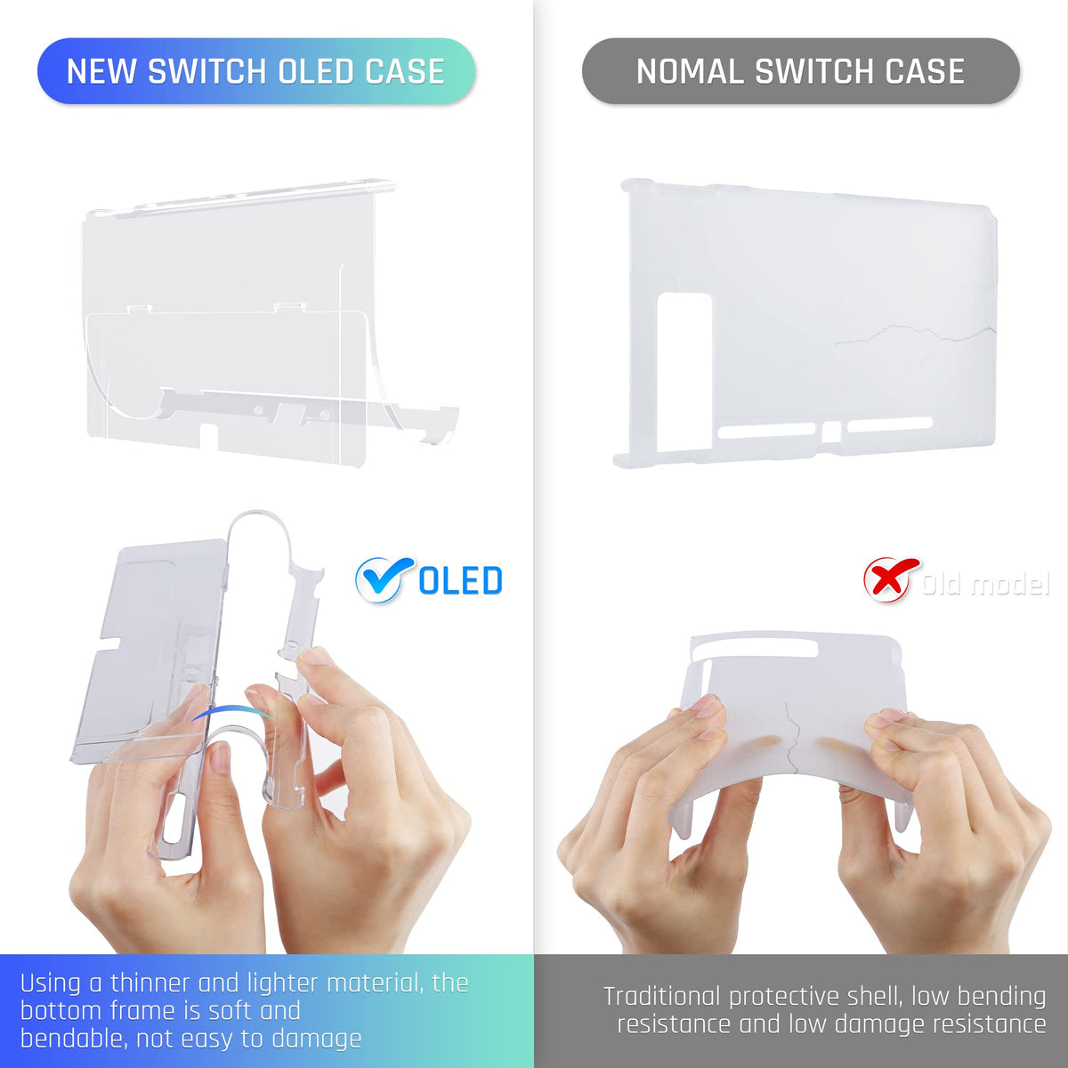 Protective Case for Nintendo Switch OLED Model with Screen Protector F78227