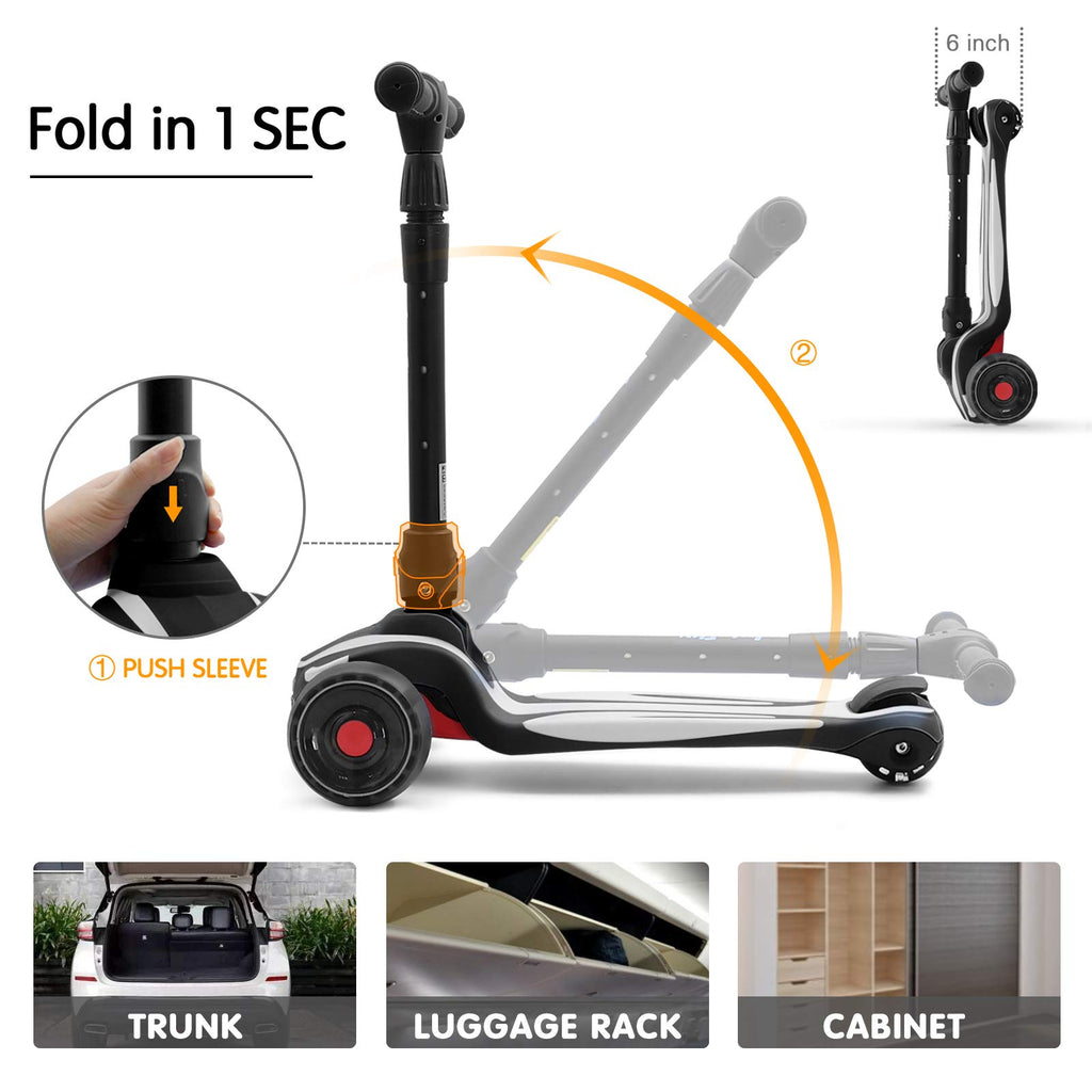 3 Wheels Scooter with Adjustable Height & LED Light J29186