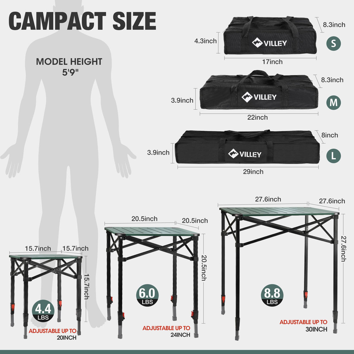 Folding Camping Aluminum Table W759