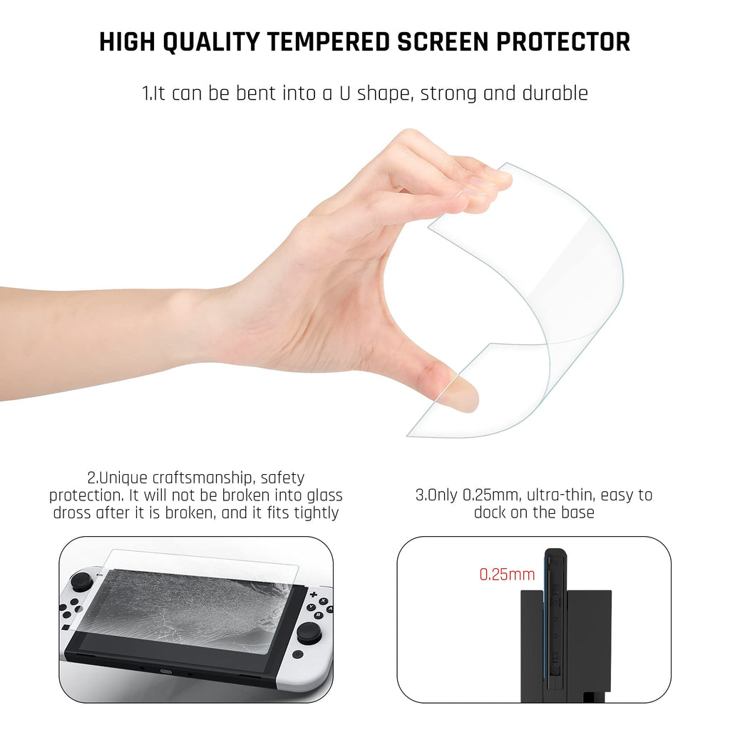 Protective Case for Nintendo Switch OLED Model with Screen Protector F78227