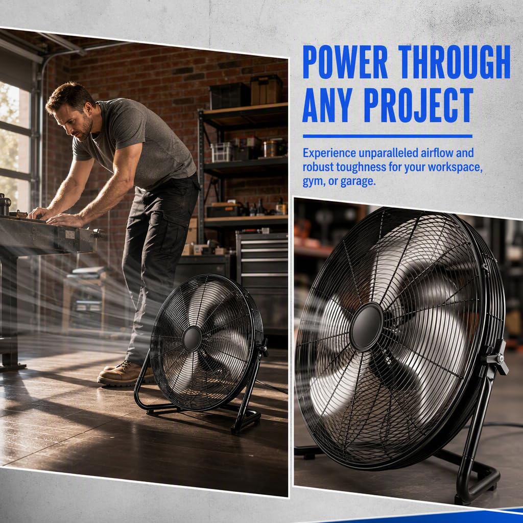 20" 3-Speed Metal Floor Fan 4-Pack Q488868