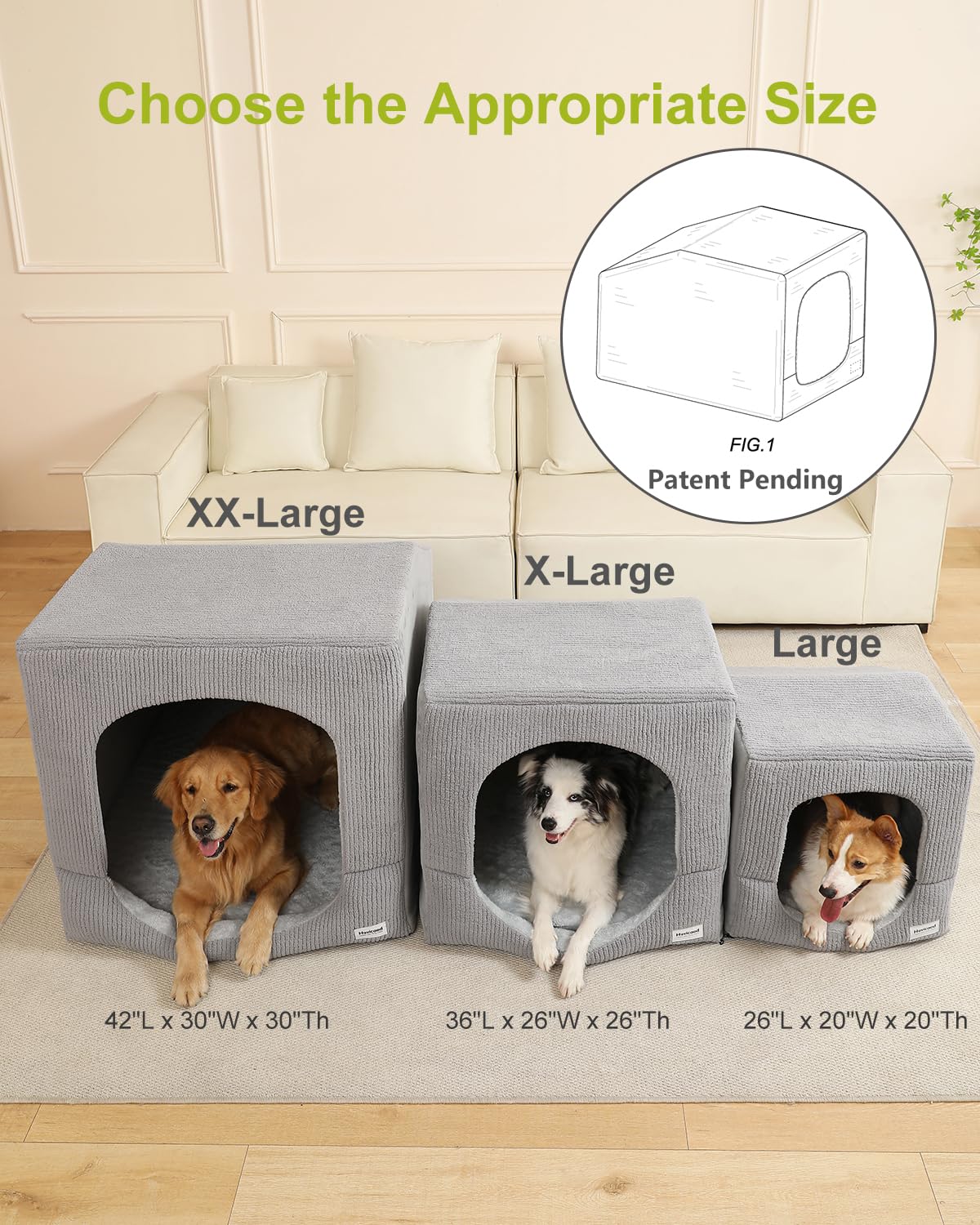 Small Dog House with Dog Cave Bed B136470