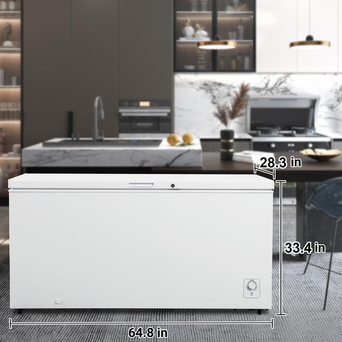 20 Cu. Ft White Chest Freezer with 2 Removable Basket C964