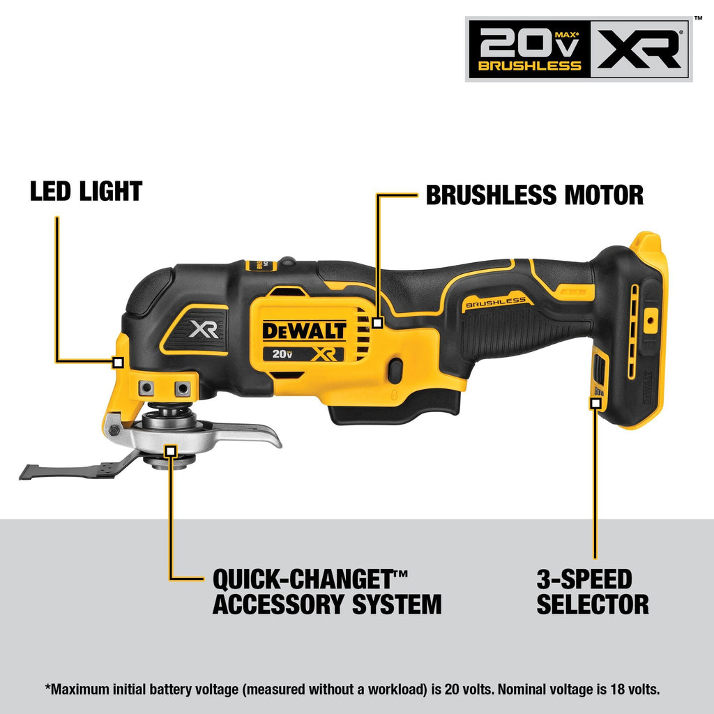 20V MAX 7-Tool Combo Kit with Cordless Drill, Impact Driver, Reciprocating Saw, Circular Saw, Oscillating Tool, Random Orbital Sander, Jigsaw, 5Ah Battery and Charger Q8021
