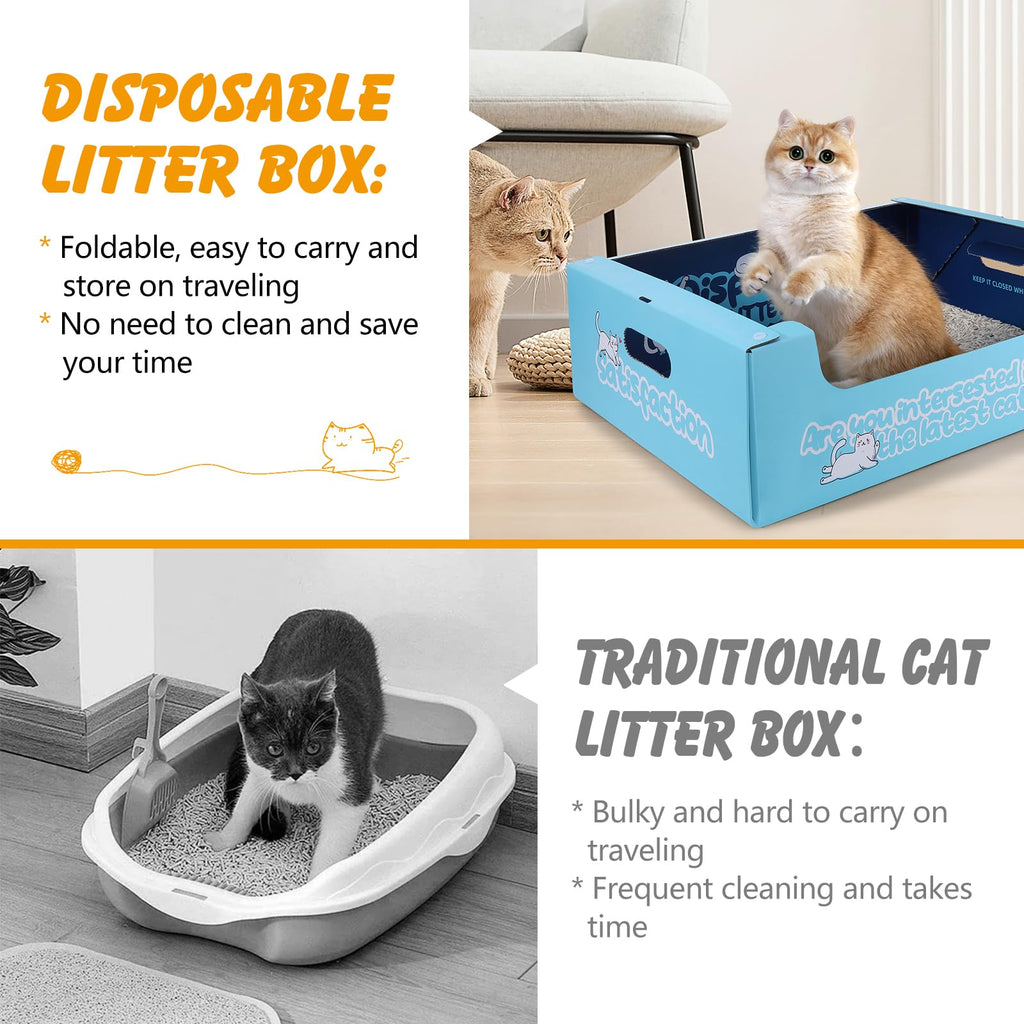3 Pack Disposable Cat Litter Boxes D41907
