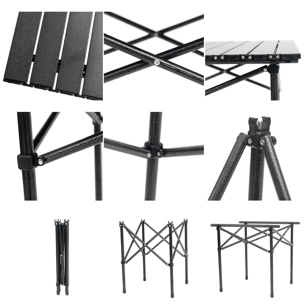 Portable Aluminum Folding Camping Table with Carry Bag B522