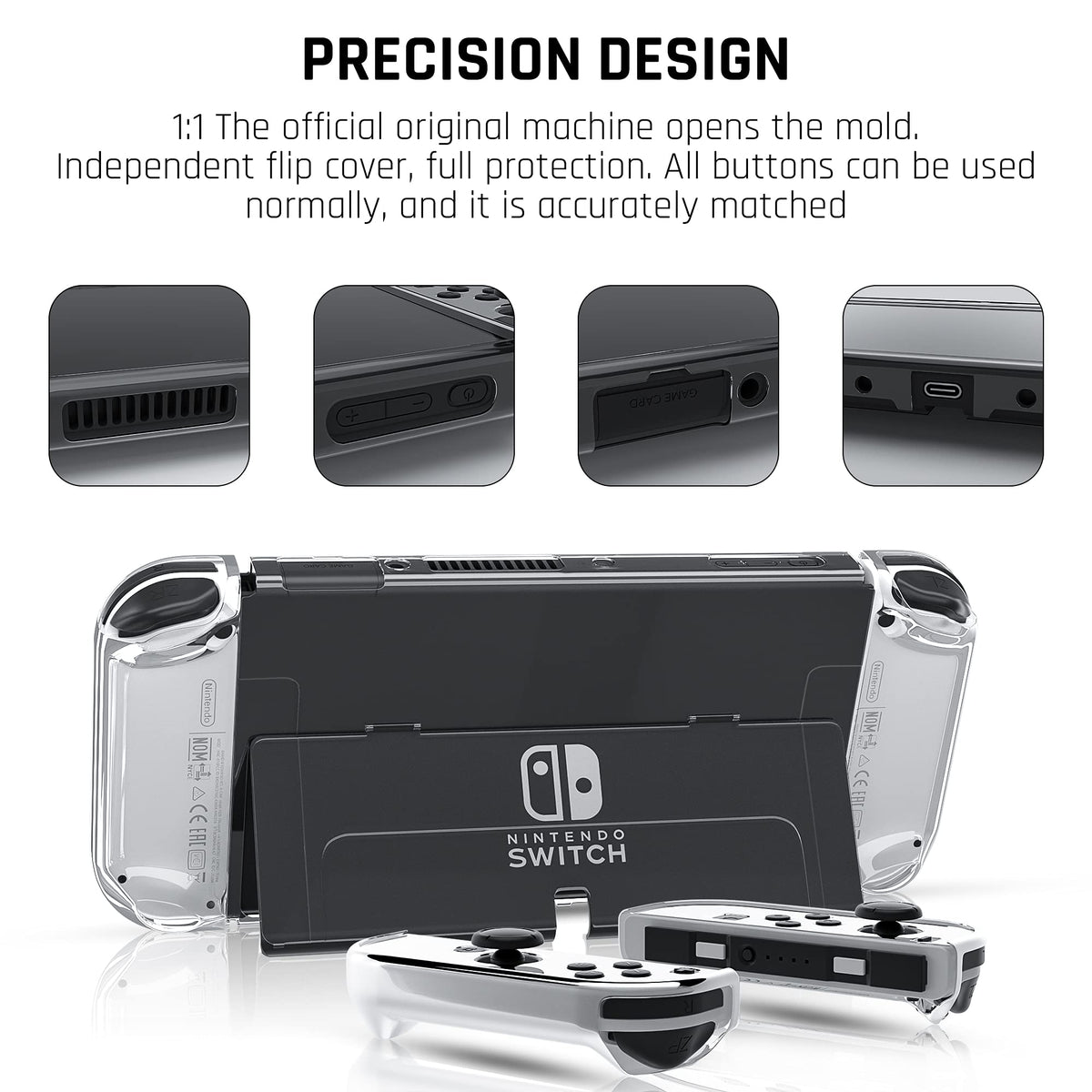 Protective Case for Nintendo Switch OLED Model with Screen Protector F78227