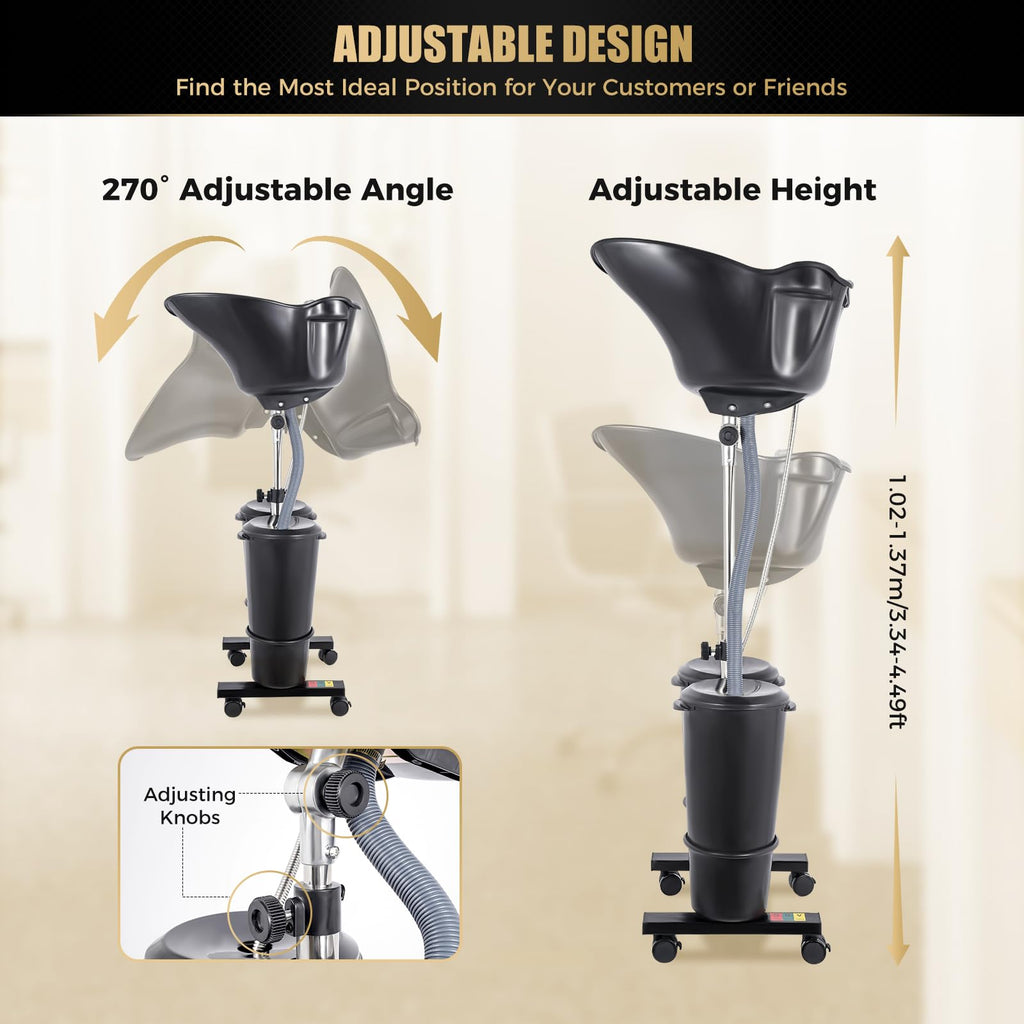 Portable Shampoo Basin with 2 Water Buckets L94435
