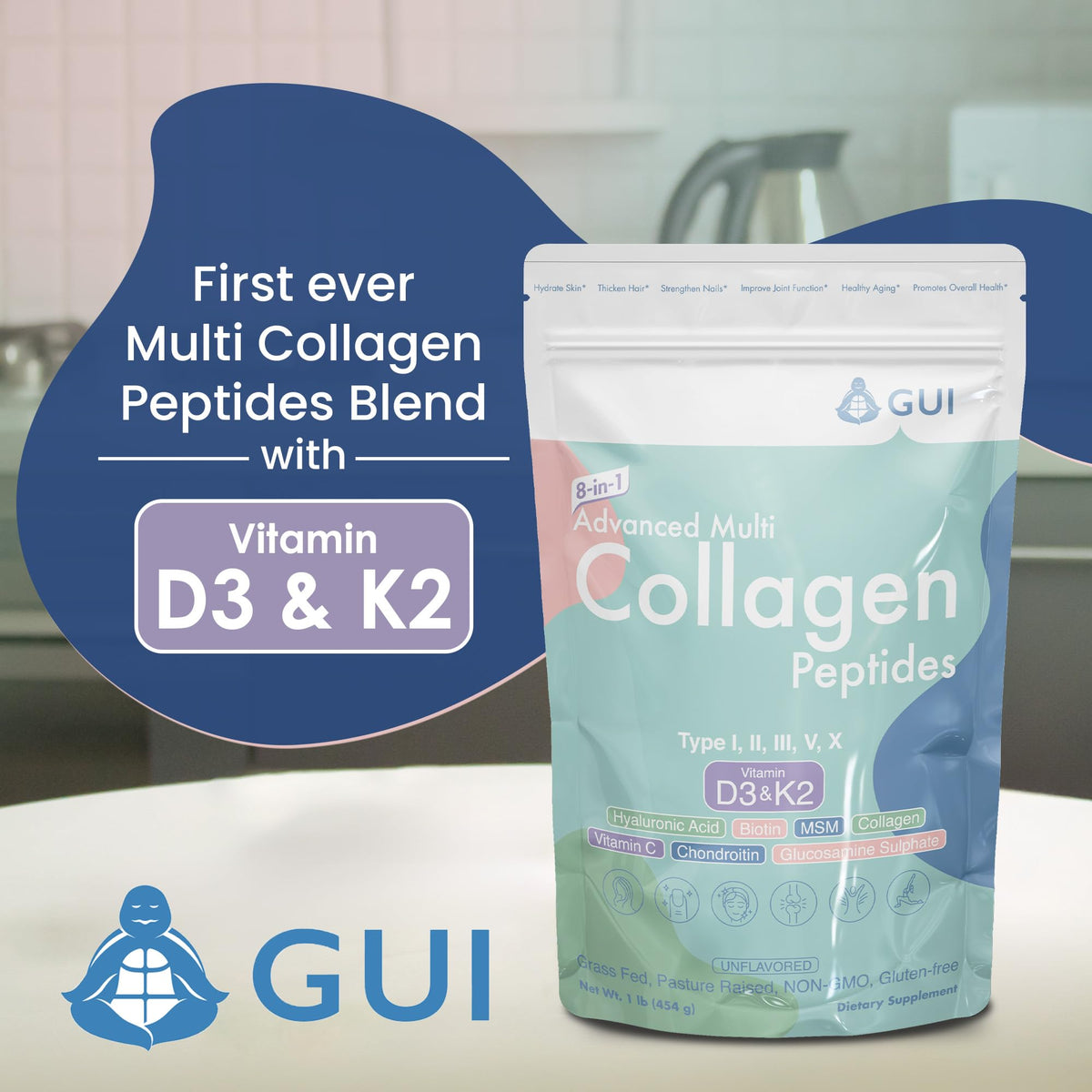 8in1 Multi Collagen Peptides 16 Oz Unflavored M365984
